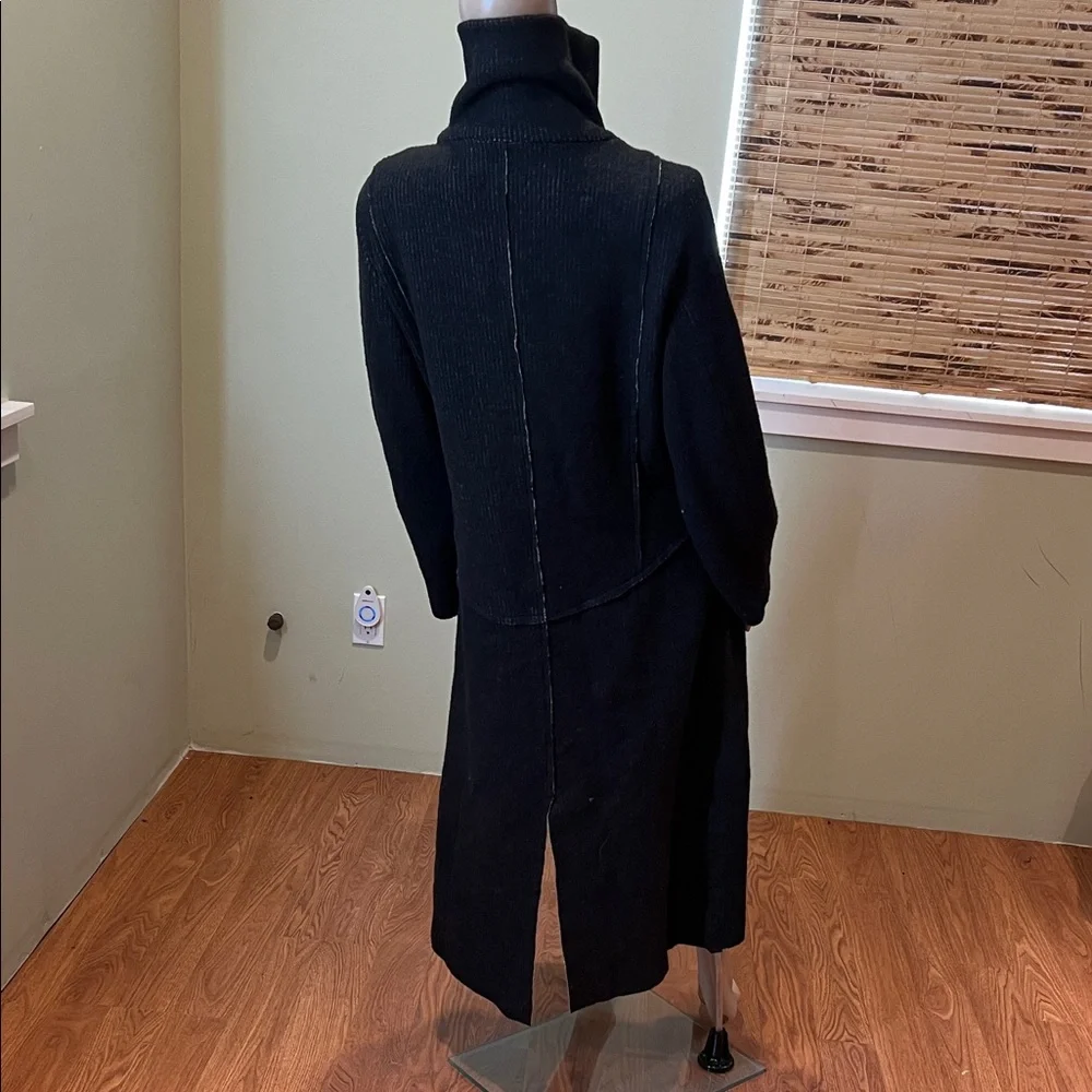 Luukaa Black Sweater Coat with High Collar Size 10 - Picture 3 of 10